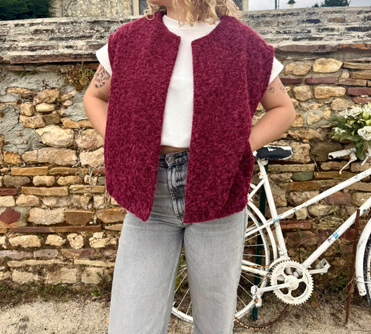 Gilet sans manches Manon - bordeaux