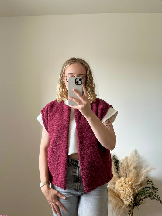 Gilet sans manches Manon - bordeaux