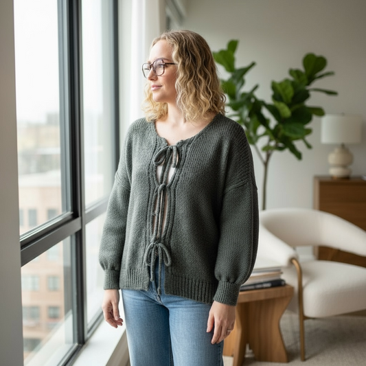 Pull en maille Emeline - kaki