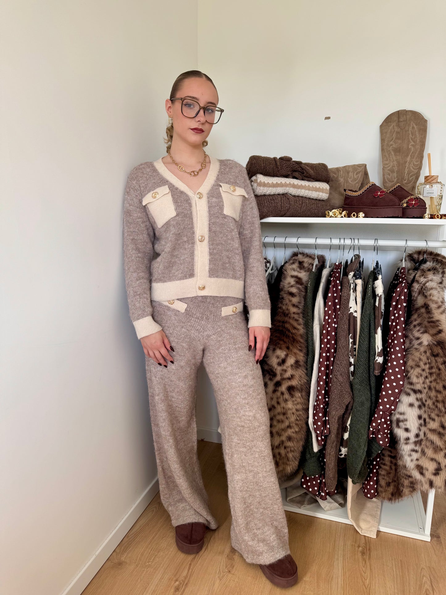 Ensemble en laine Latté